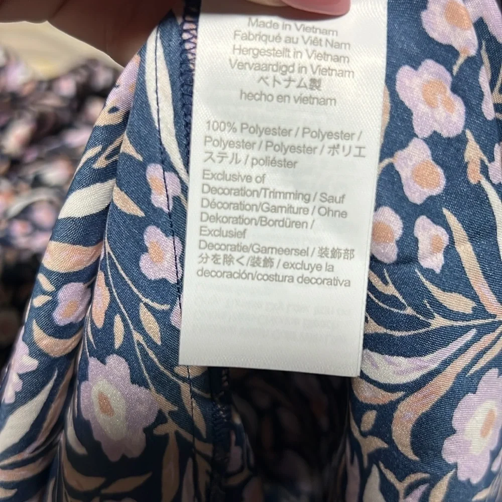 J.Crew VICTORIA FLORAL MINI DRESS ELASTICIZED WAIST New Large